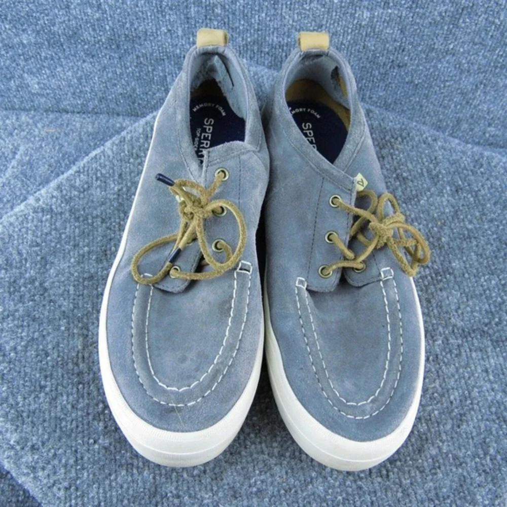 SPERRY Women Sneaker‎ Shoes Blue Leather Lace Up Size 11 Medium